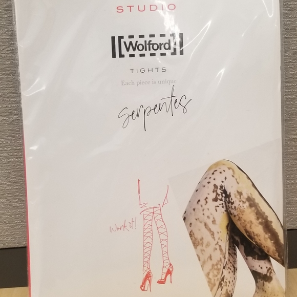 Wolford Serpentes Reptile prints Tights - Size M - Picture 7 of 10